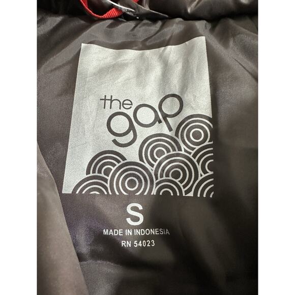 Y2K Gap Women's Puffer Jacket Small Brown Nylon Down Filled Snap Buttons New! - Picture 10 of 10